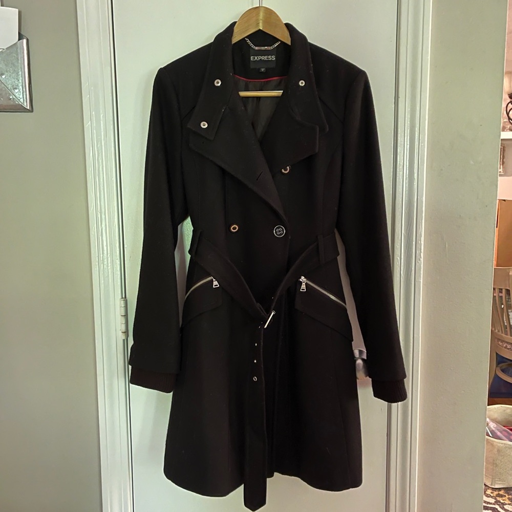Black Pea Coat - Express